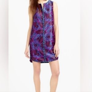 J.Crew jaquered midnight floral shift dress